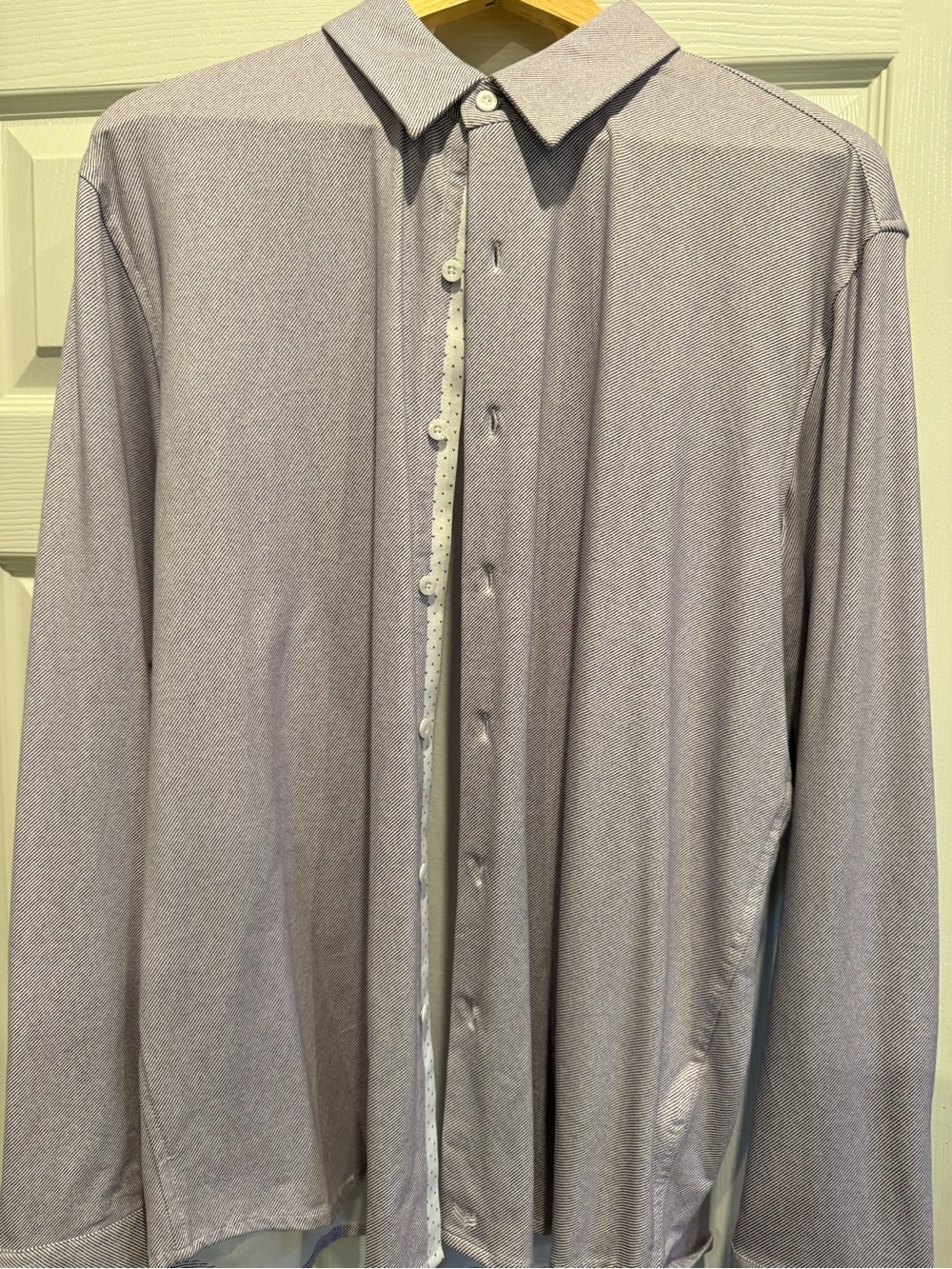 Men's Lavender Long-Sleeve Dress Shirt - Classic Point Collar
